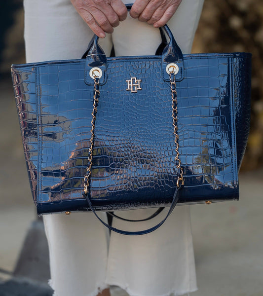 Missy Tote Navy Patent