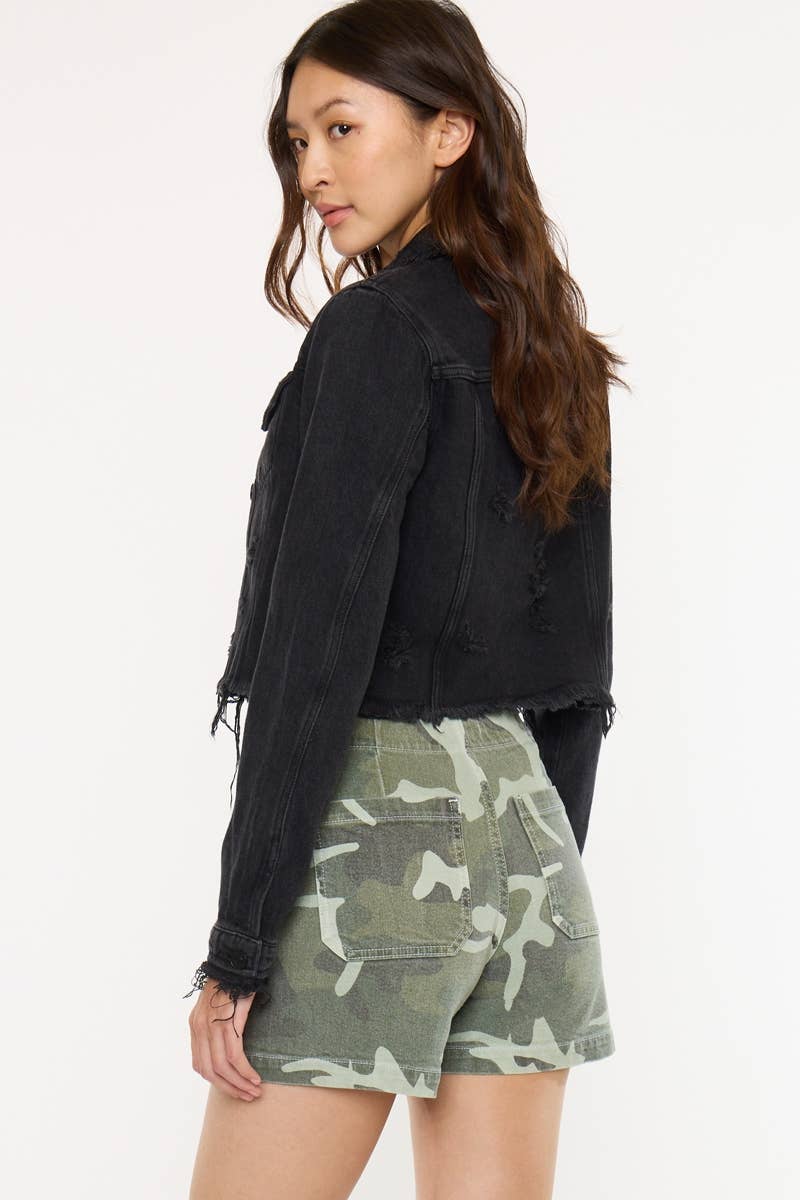 KANCAN HIGH RISE CAMO PRINT SHORTS