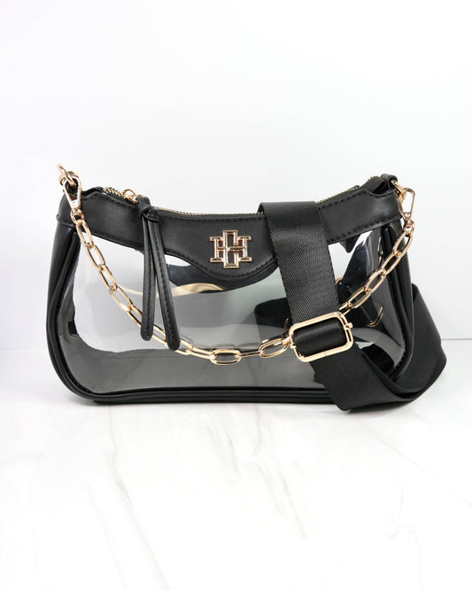 Cassidy Clear Crossbody BLACK