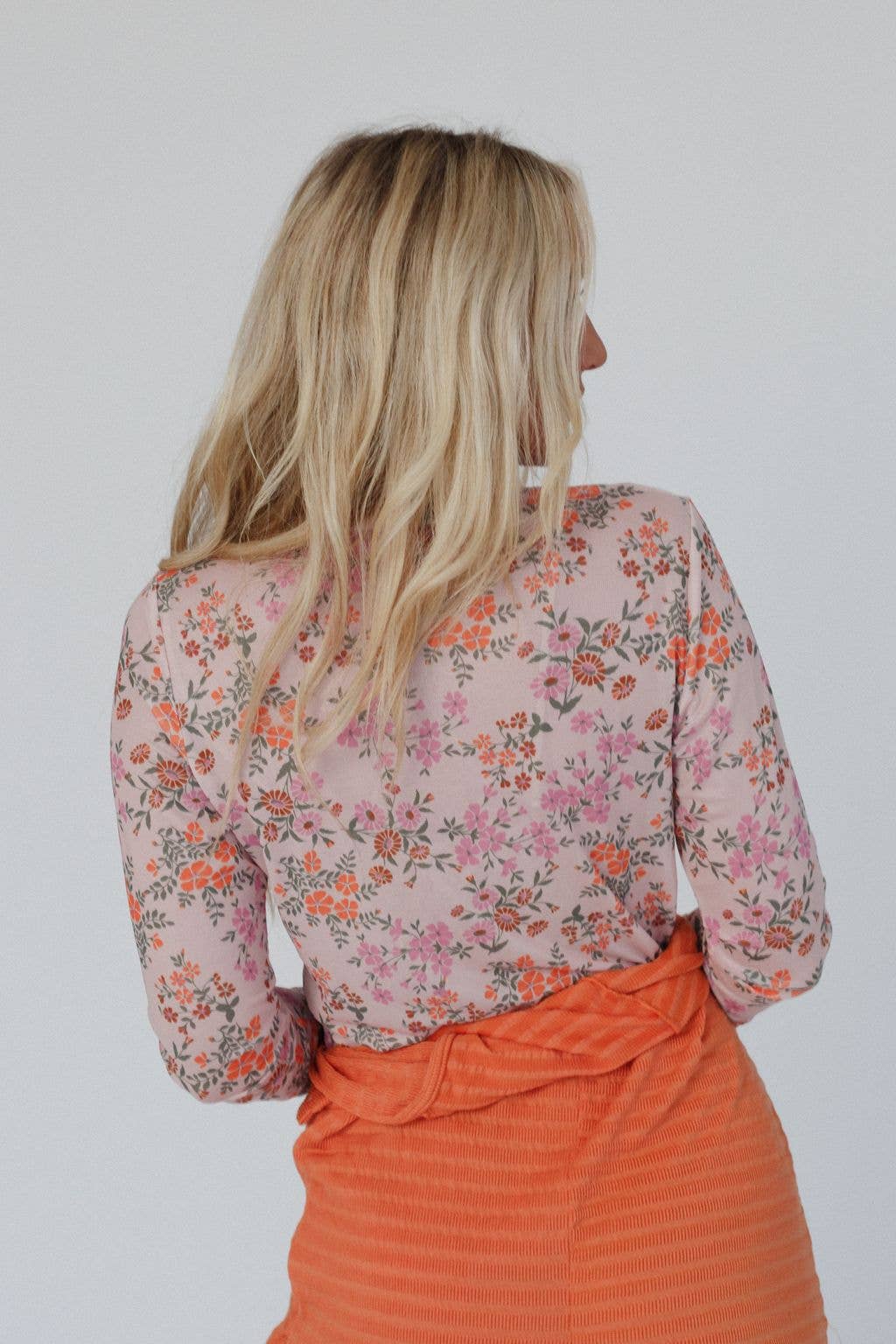 Made You Blush Floral Top - Pink Floral
