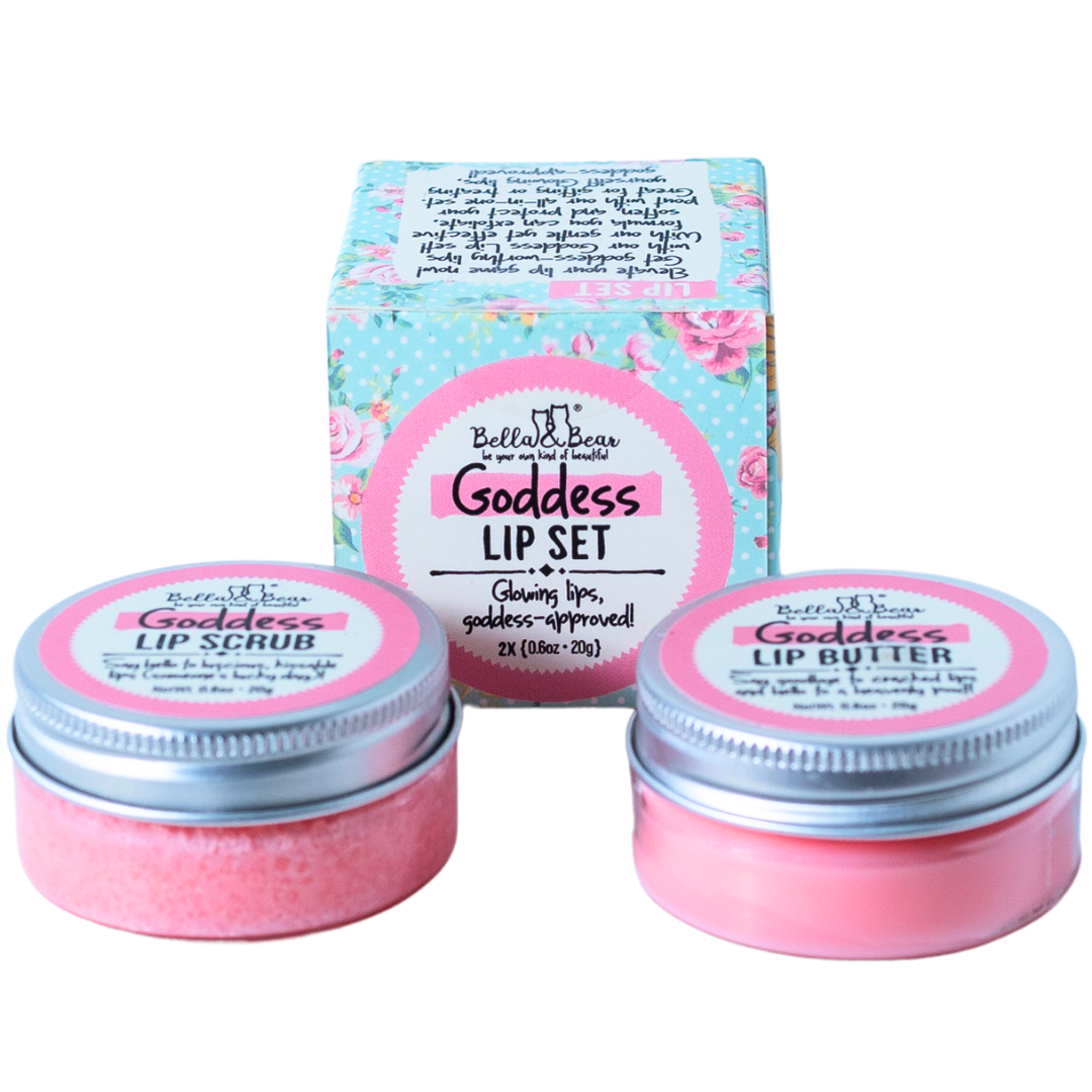 Goddess Lip Set | Lip Scrub & Lip Butter | Gift Set