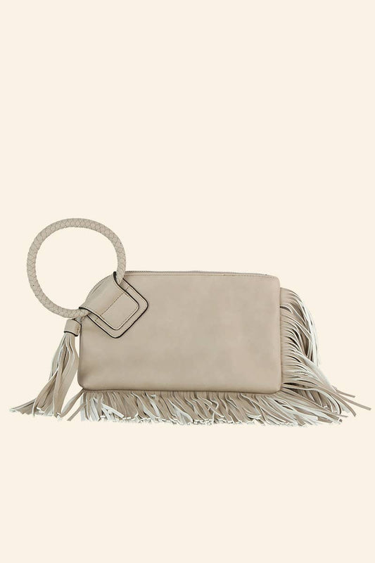 Fringe Cuff Clutch Tassel Wristlet Clutch Bag