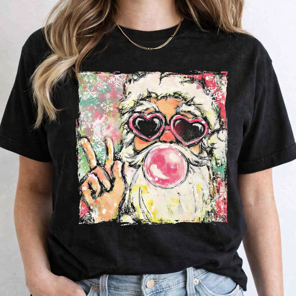 Preppy Santa Clause Comfort Colors Tee