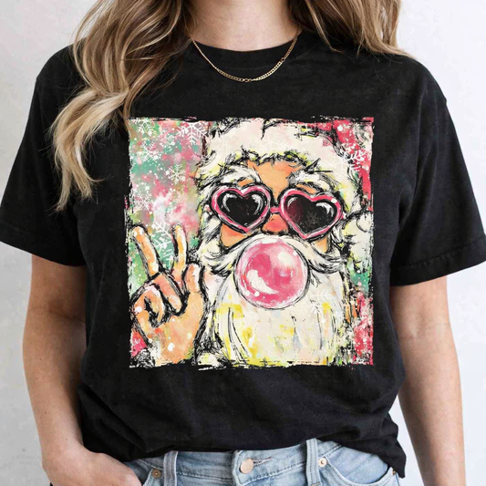 Preppy Santa Clause Comfort Colors Tee