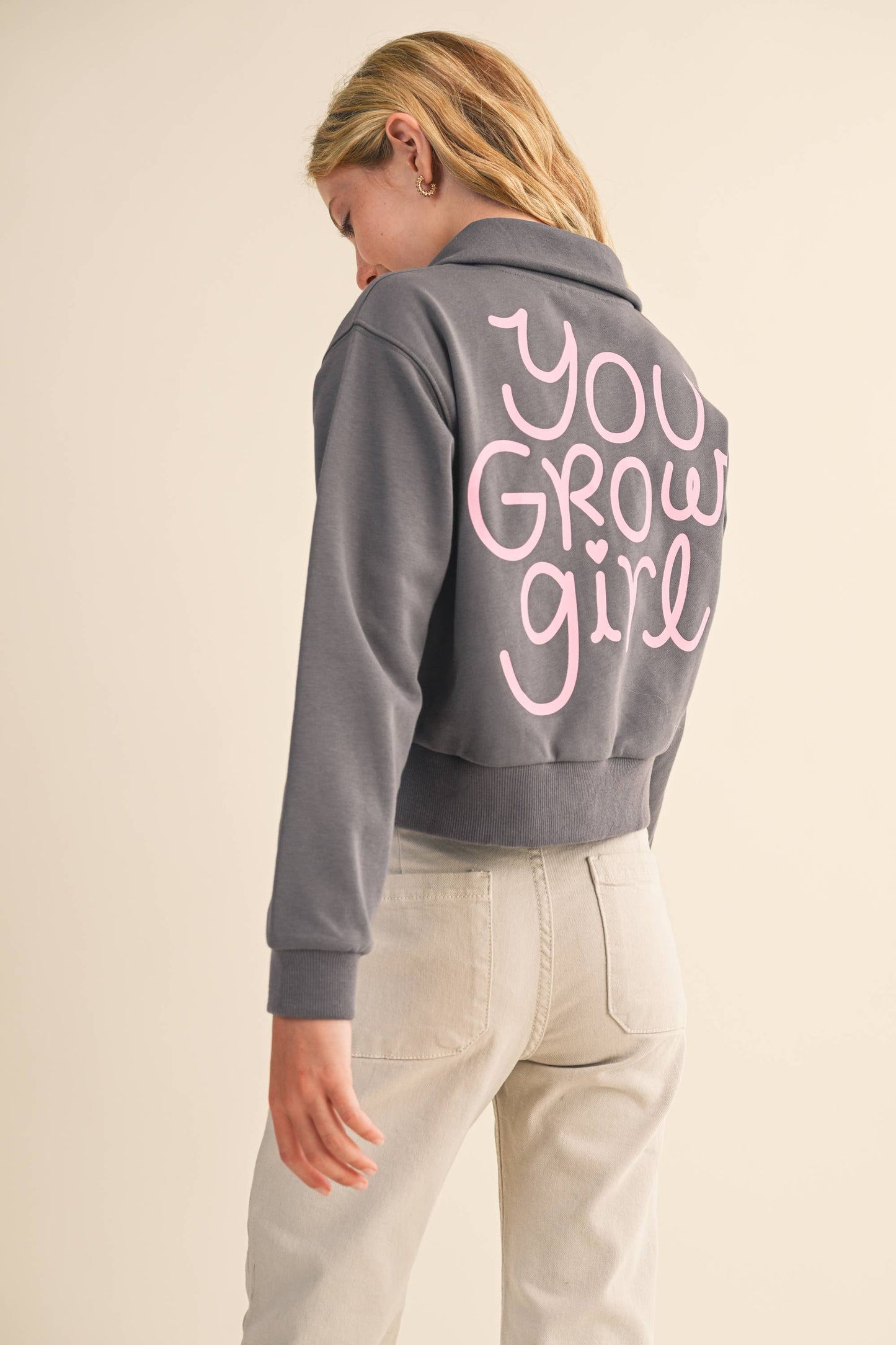 TWEEN KIDS GIRLS HALF ZIP SWEATSHIRT (7-14)