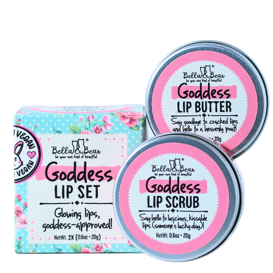 Goddess Lip Set | Lip Scrub & Lip Butter | Gift Set